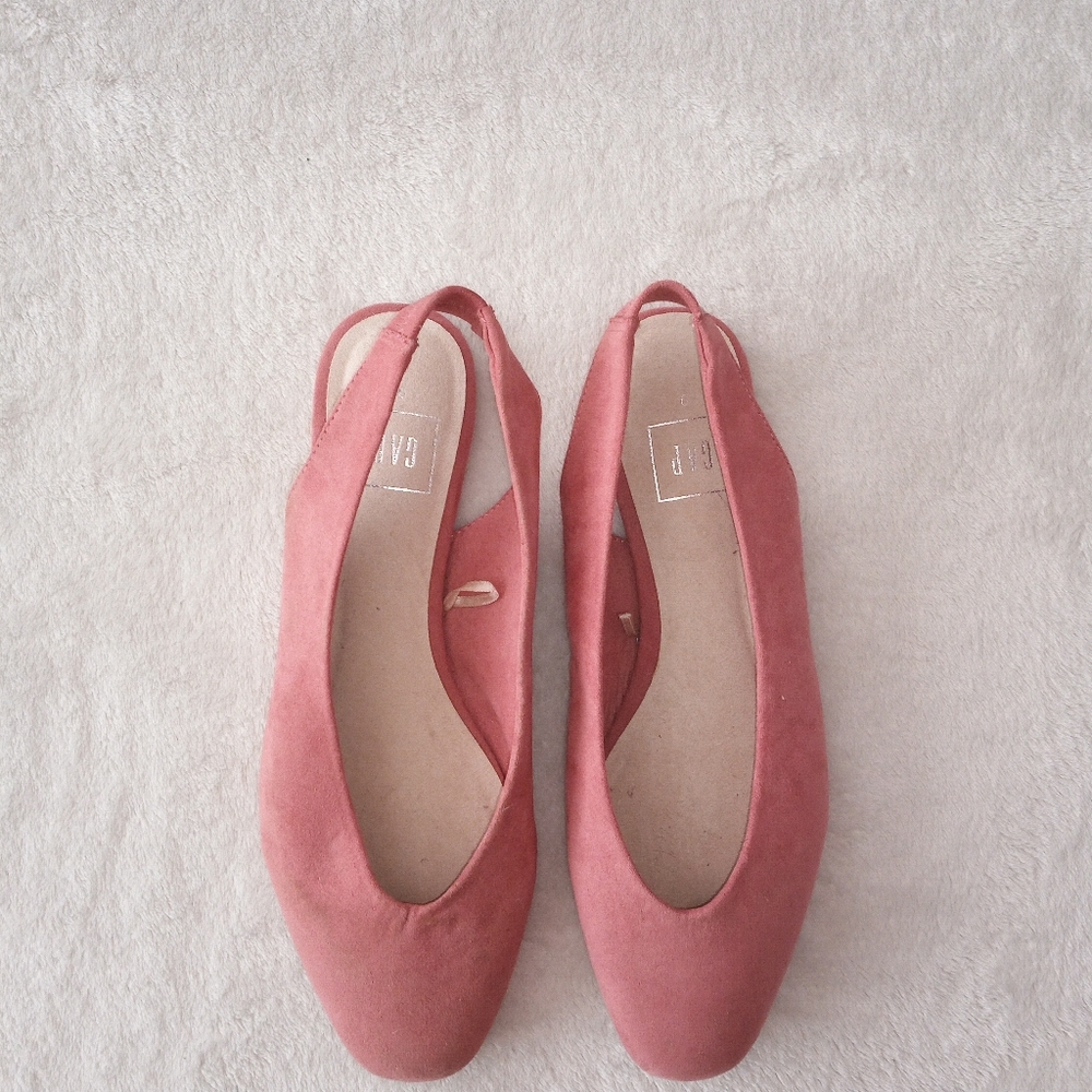 GAP Women's Pink Square-toe Slingback Flats